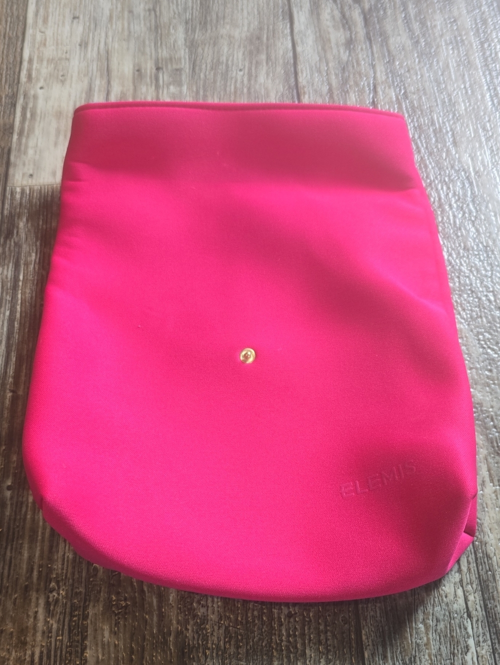 ELEMIS Hot Pink Cosmetic Pouch with Gold Snap